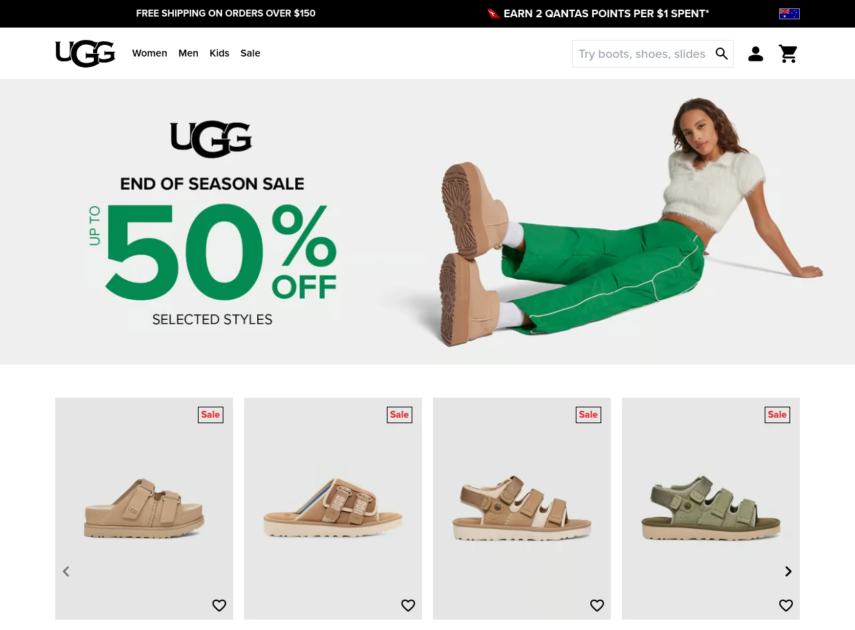 UGG website