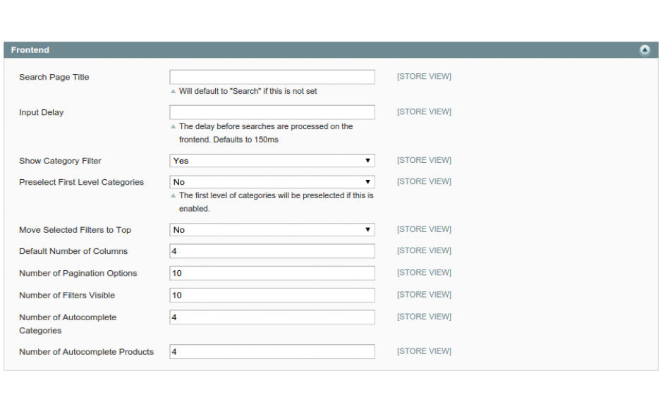 Algolia Magento Admin Panel