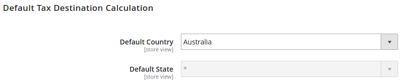 Magento 2 Tax Destination Calculation Options